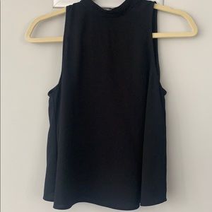 Zara black open back shirt